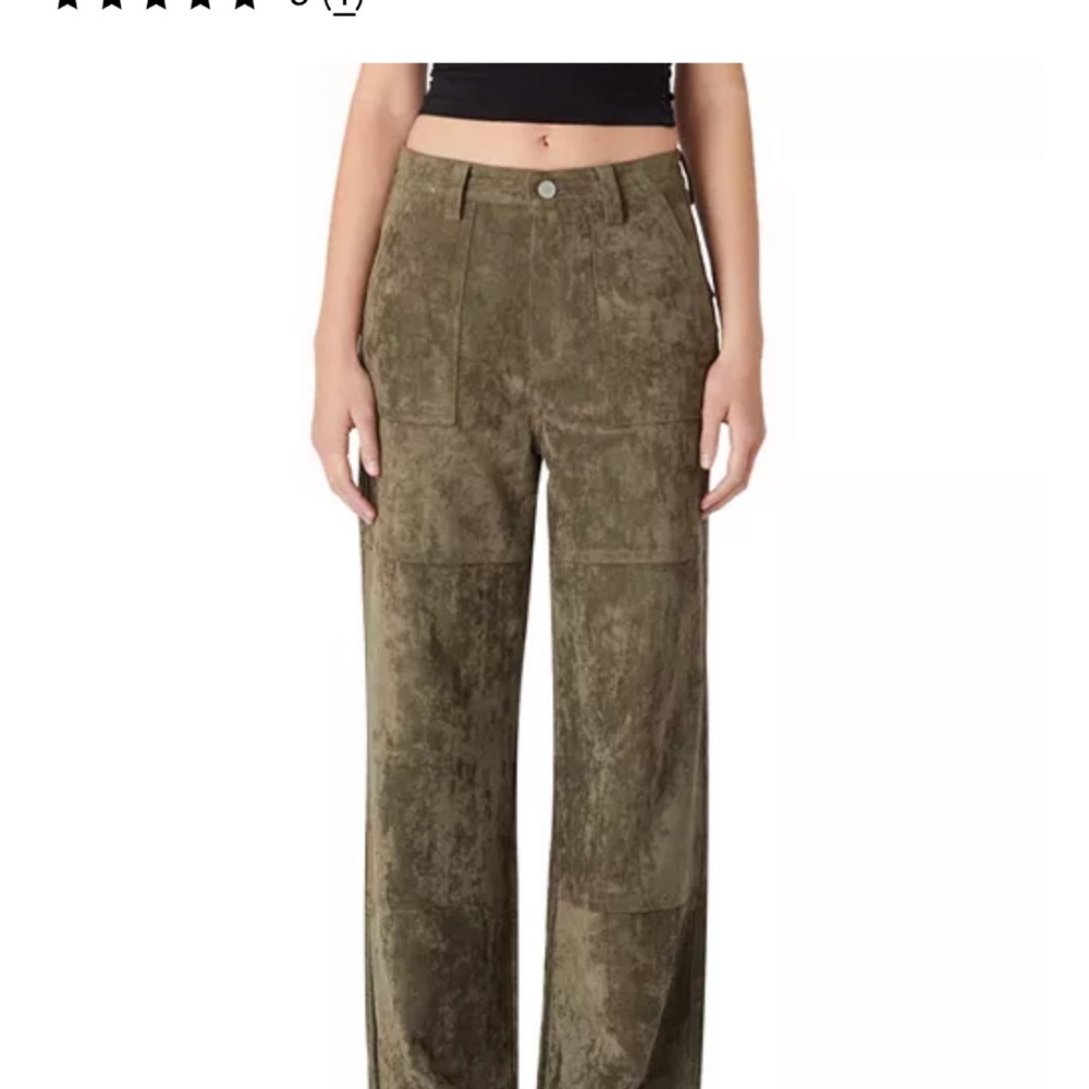 Blank NYC Olive Wide-Leg Pants faux suede